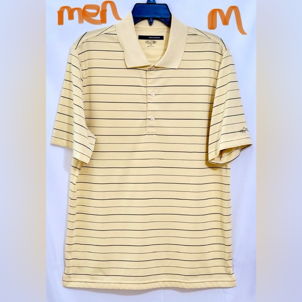 Greg Norman Collection Yellow and Blue Polo Shirt Classic Design